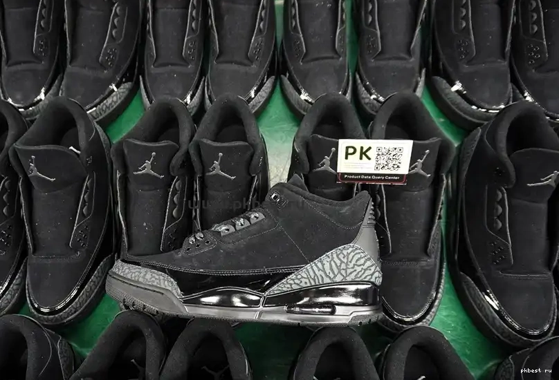 Retro GOD SHIP Jordan  RETAIL 3 Cat MATERIALS Air PK TO READY Black 0515